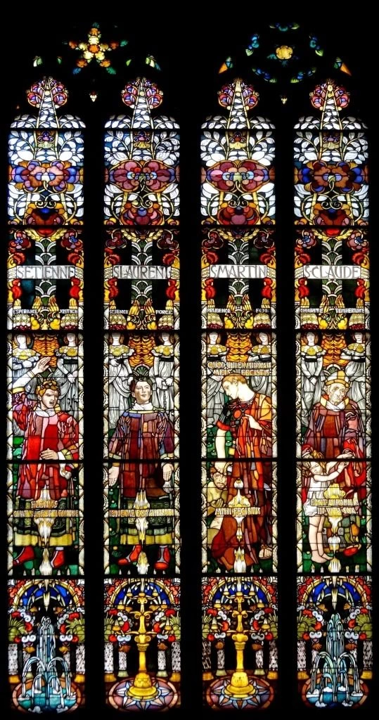 Santi vescovi e diaconi (S. Stefano, Lorenzo, Martino di Tours e Claudio di Besançon)